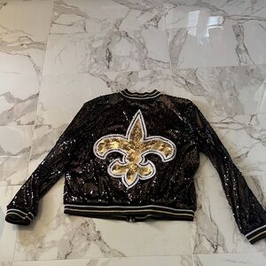 Sequin Jacket with Gold Fleur-de-lis